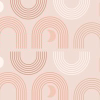 Papier Peint Panoramique Cercle Mid Century