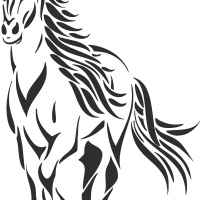 Sticker Cheval Course