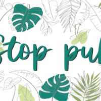 Sticker STOP PUB tropical