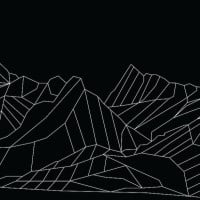 Papier Peint Panoramique Montagne Géométrique Blanc