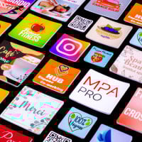 Autocollant carré arrondi