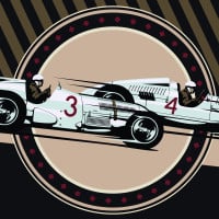 Papier Peint Panoramique Vintage Racing Car