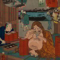 Papier Peint Panoramique Estampe 19e siècle Utagawa Kuniyoshi - Moriyama