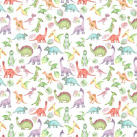 Papier Peint Panoramique Dinosaures Pastel