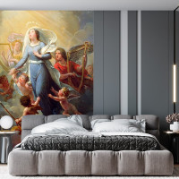 Papier Peint Panoramique Peinture 19e siècle Joseph-Ferdinand Lancernon - L'apothéose de sainte Geneviève