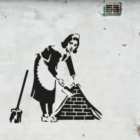 Papier Peint Panoramique Banksy - Femme de Ménage