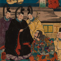 Papier Peint Panoramique Estampe 19e siècle Utagawa Kuniyoshi - Ōmiya