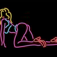 Papier Peint Panoramique Femme Sexy Neon