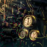 Papier Peint Panoramique Manomètres Tuyaux