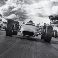 Papier Peint Panoramique Vintage Formula Race