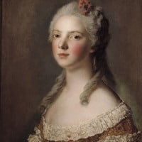 Papier Peint Panoramique Peinture 18e siècle Jean-Marc Nattier - Portrait de Marie-Adélaïde de France