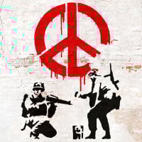 Papier Peint Panoramique Banksy - Soldats Peace