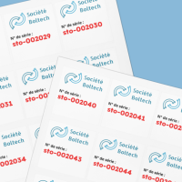 Etiquettes d'inventaire personnalisées