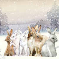 Papier Peint Panoramique Lapins watercolor