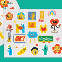 Planche de stickers personnalisés