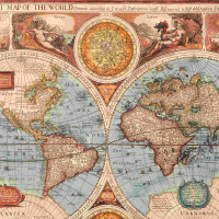 Papier Peint Panoramique Carte Ancienne