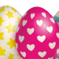 Sticker Vitrine Deco Paques Oeufs 3