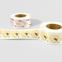 Etiquette carrée arrondie