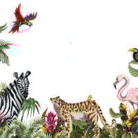 Papier Peint Panoramique Jungle Animaux 2