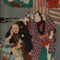 Papier Peint Panoramique Estampe 19e siècle Utagawa Kuniyoshi - Ōta