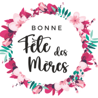 Sticker Vitrine Fête des Mères Couronne Fleurs