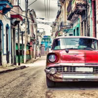Papier Peint Panoramique Voiture Cuba