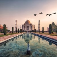 Papier Peint Panoramique Inde Taj Mahal