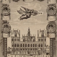 Papier Peint Panoramique Estampe 18e siècle Jean Frosne - L'Hostel de Ville de Paris