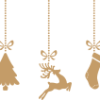 Sticker Vitrine Noël Guirlande