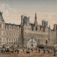 Papier Peint Panoramique Estampe - Paris Nouveau