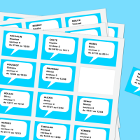 Autocollants à données variables