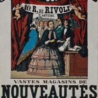 Papier Peint Panoramique Estampe Publicitaire - Au Paradis des Dames