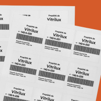 Autocollants avec numéro de série