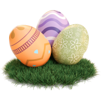 Sticker Vitrine Deco Paques Oeufs