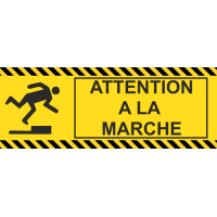Sticker Attention à la marche