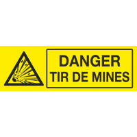 Panneau Danger tir de mines