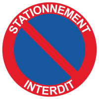 Sticker Panneau Interdiction de Stationner Stationnement Interdit 2