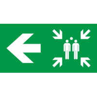 Panneau Point de rassemblement gauche