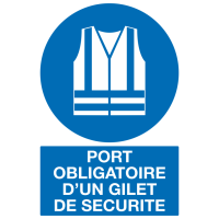 Panneau Port obligatoire d'un gilet de sécurité