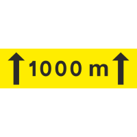 Panneau Panonceau de distance 1000m