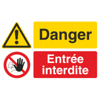 Autocollant Danger / Entrée interdite