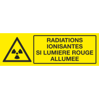 Panneau Radiation ionisantes