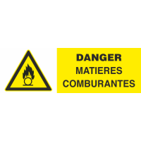 Panneau Danger matières comburantes