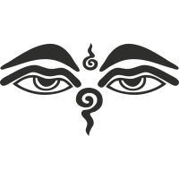Sticker Symbole Yeux De Bouddha