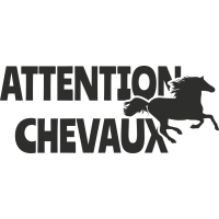 Sticker Attention Chevaux 3