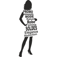 Sticker Femme Soldes 1