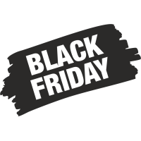 Sticker Soldes Grunge Black Friday