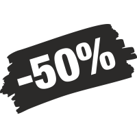 Sticker Soldes Grunge 50%
