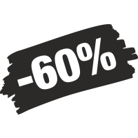 Sticker Soldes Grunge 60%