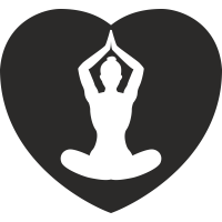 Sticker Logo Yoga Coeur